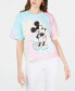 ფოტო #1 პროდუქტის Juniors' Cotton Mickey Mouse Tie-Dyed T-Shirt