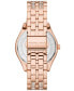 ფოტო #3 პროდუქტის Women's Harlowe Three-Hand Rose Gold-Tone Stainless Steel Bracelet Watch, 38mm