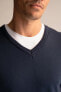 Фото #4 товара Свитер мужской defacto Premium Regular Fit V Yaka Трикотажный Пуловер
