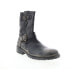 Bed Stu Ashton F460018 Mens Black Leather Hook & Loop Casual Dress Boots 8