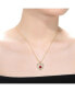 Фото #2 товара 14K Gold Plated Colored Birthstone Pendant Necklace