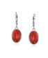Фото #3 товара Серьги Bling Jewelry Natural Red Coral Dome Oval
