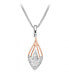 Elegant bicolor necklace with zircons SC360