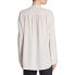 Vince 252149 Womens Long Sleeve Shirred Silk Blouse Gray Size Large