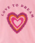 Фото #15 товара Toddler 2-Piece Love To Dream Heart Loose Fit Pajama Set 2T