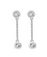 Фото #1 товара Decent Silver Dangle Earrings with Diamonds Tender DE750
