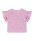 ფოტო #2 პროდუქტის Toddler/Child Girls Heart Print Ruffle Sleeve Jersey Tee