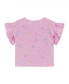 Toddler/Child Girls Heart Print Ruffle Sleeve Jersey Tee