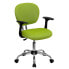 Фото #4 товара Mid-Back Apple Green Mesh Swivel Task Chair With Chrome Base And Arms