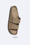 Фото #9 товара Замшевые сандалии с двумя ремешками ZARA