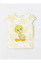 LC WAİKİKİ Bisiklet Yaka Kısa Kollu Tweety Baskılı Kız Bebek Pijama Takım