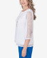 ფოტო #4 პროდუქტის Petite Neptune Beach Popcorn Mesh Tulip Hem Necklace Top