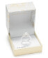 ფოტო #3 პროდუქტის Silver-Tone Pavé & Imitation Pearl Halo Ring, Created for Macy's