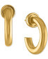 ფოტო #2 პროდუქტის 18k Gold-Plated Medium C-Hoop Earrings, 1.18"