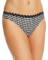 Фото #1 товара Shoshanna 261360 Women White/Black Gingham Bikini Bottom Swimwear Size Small