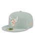 Фото #1 товара Men's Green Chicago Bulls Springtime Camo 59FIFTY Fitted Hat