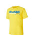 Фото #3 товара Пижама Concepts Sport мужская набор футболка и шорты Лос-Анджелес Чарджерс, цвета голубой и золотой