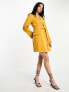 Фото #2 товара & Other Stories wool blend tie waist blazer mini dress in mustard