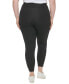 Фото #2 товара Леггинсы Calvin Klein Plus Size Solid Side-Pocket Pull-On - Чёрные