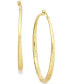 ფოტო #1 პროდუქტის Gold-Tone Large Diamond-Cut Hoop Earrings, 2.3", Created for Macy's