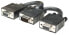 Manhattan SVGA Y Cable - HD15 - 15cm - Male to Females - Splits an SVGA connection between two monitors - Compatible with VGA - Fully Shielded - Black - Lifetime Warranty - Polybag - 0.015 m - VGA (D-Sub) - 2 x VGA (D-Sub) - Male - Female - Black