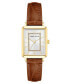 ფოტო #1 პროდუქტის Women's Quartz Brown Leather Band Watch, 24mm