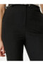 Kadın Pantolon Siyah Kemer Detaylı Yüksek Bel 4sak40031uw