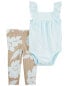 Фото #3 товара Baby 2-Piece Eyelet Bodysuit Pant Set NB