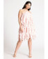 Фото #2 товара Plus Size Ruffle Halter Neck Mini Dress - 20, Light Pink