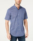 Фото #1 товара Men's Texture Check Stretch Cotton Shirt, Created for Macy's