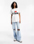 ASOS DESIGN oversized t-shirt with I heart st tropez graphic in white