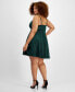 Фото #2 товара Trendy Plus Size Glittered Fit & Flare Dress