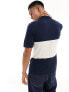 Фото #5 товара Jack & Jones knitted polo with zip in navy