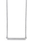 ფოტო #1 პროდუქტის Cubic Zirconia Pavé 16" Bar Necklace in Sterling Silver, Created for Macy's