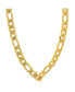 ფოტო #3 პროდუქტის Men's 18k gold Plated Stainless Steel Accented 10mm Figaro Chain Link 24" Necklaces