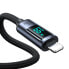 Фото #11 товара Kabel przewód z wyświetlaczem LED USB-C - USB-A 66W 1.2m czarny