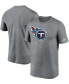 Фото #1 товара Men's Heathered Charcoal Tennessee Titans Logo Essential Legend Performance T-shirt