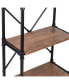 Фото #7 товара 3-Tier Industrial Black Bookshelf