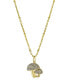 ფოტო #1 პროდუქტის Women's Clear Crystal Mushrooms Pendant Necklace
