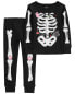 Toddler 2-Piece Glow Skeleton 100% Snug Fit Cotton Pajamas 3T