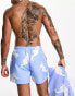 ASOS DESIGN co-ord swim shorts in short length in seahorse print