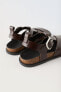 Фото #6 товара Кожаные сандалии со скрещенными ремешками ZARA