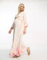 Фото #8 товара River Island Maternity ombre floral wrap maxi dress in pink