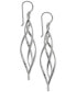 ფოტო #1 პროდუქტის Pointed Twist Drop Earrings in Sterling Silver, Created for Macy's