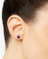 ფოტო #2 პროდუქტის Ruby (1-1/5 ct. t.w.) & Diamond Accent Stud Earrings in Sterling Silver