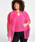 Фото #1 товара Блузка Nina Parker модная для полных размеров Organza Oversized Shirt, Created for Macy's
