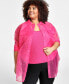 Фото #1 товара Trendy Plus Size Organza Oversized Shirt, Created for Macy's