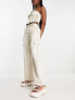 Фото #1 товара JDY straight leg satin cargo trousers in cream