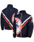 Фото #1 товара Men's Navy New York Yankees Exploded Logo Warm Up Full-Zip Jacket
