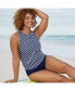 Фото #3 товара Plus Size DDD-Cup Chlorine Resistant High Neck UPF 50 Modest Tankini Swimsuit Top